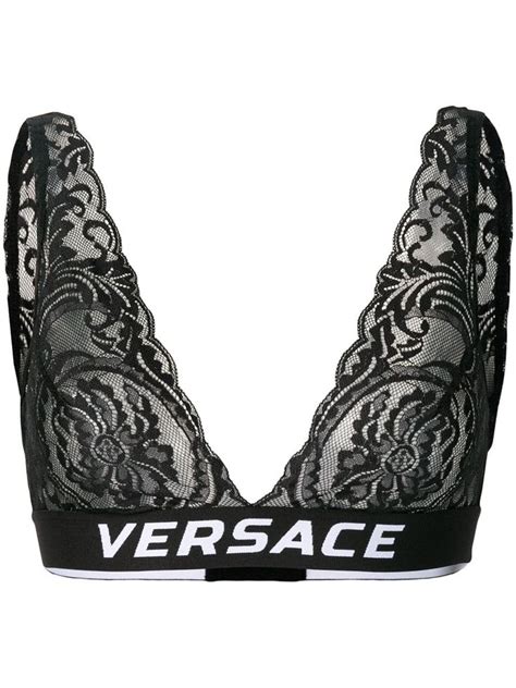 versace logo bralette|versace designer bras.